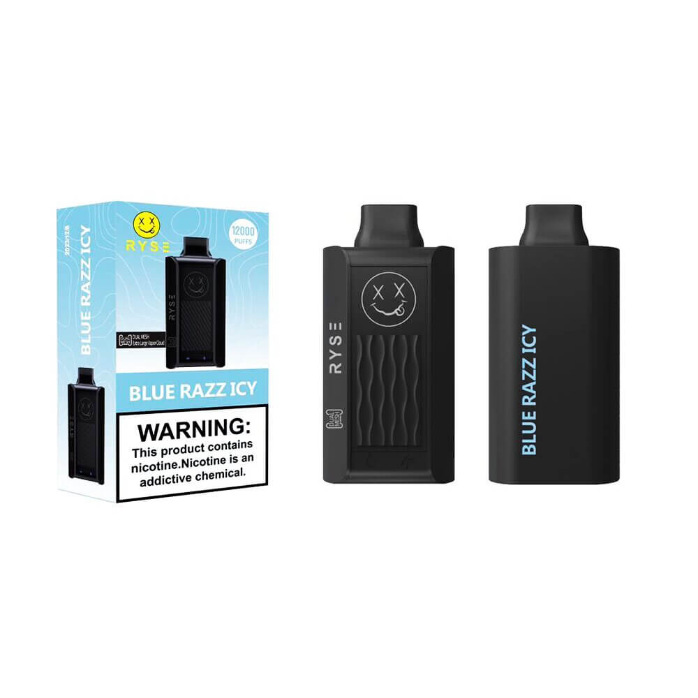 Ryse Disposable | 12000 Puffs | 18mL | 50mg | MOQ 10 | Blue Razz Icy with Packaging