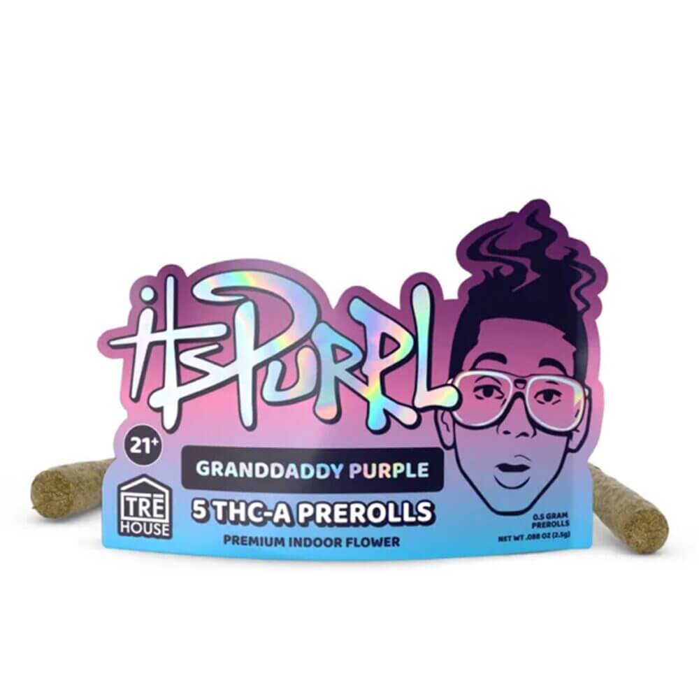 Tre House It’s Purple PreRolls (5ct Pouch) | Grand Daddy Purple