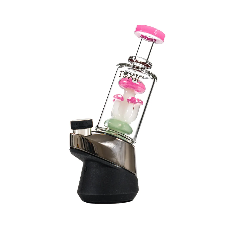 MKGlass TXAT76 Toxic Mushroom Puffco Glass Attachment (Glass Attachment Only) Pink