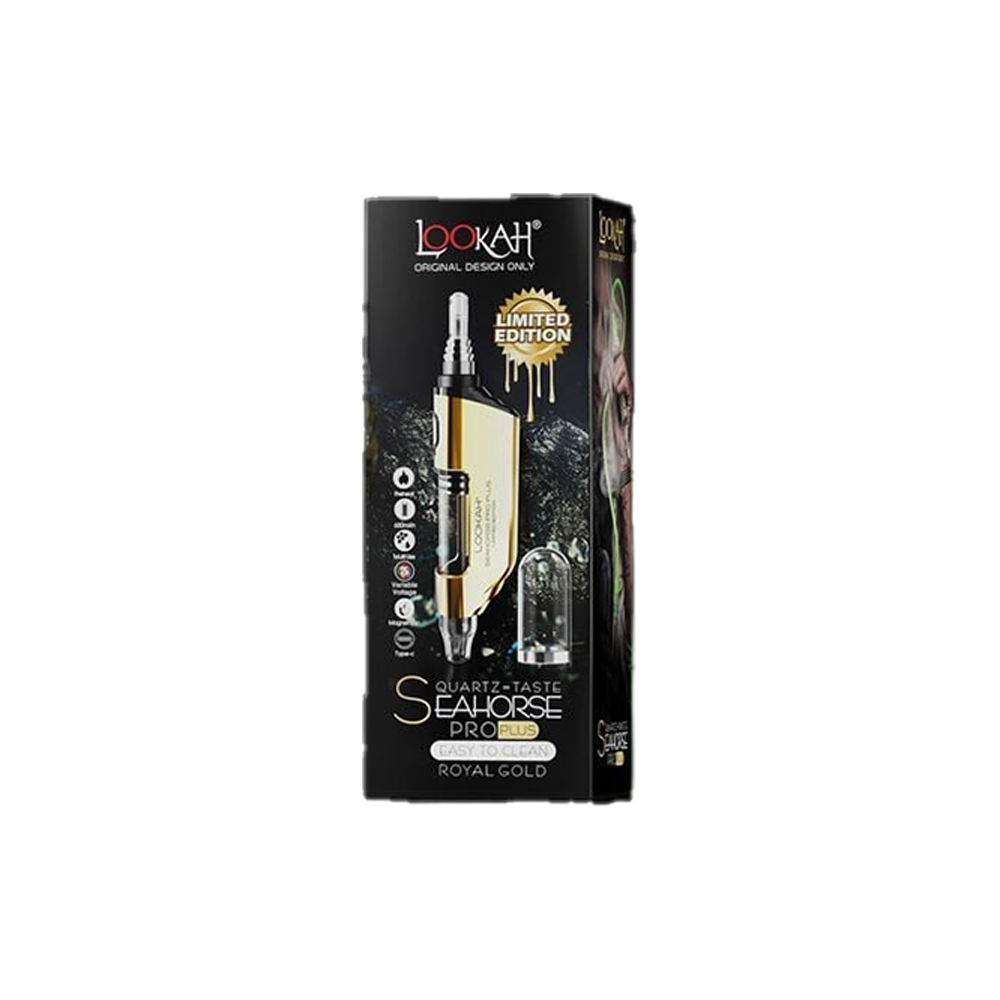 Lookah Seahorse Pro Plus Nectar Collector Wax Vaporizer (650mAh) Lmt Edt Royal Gold