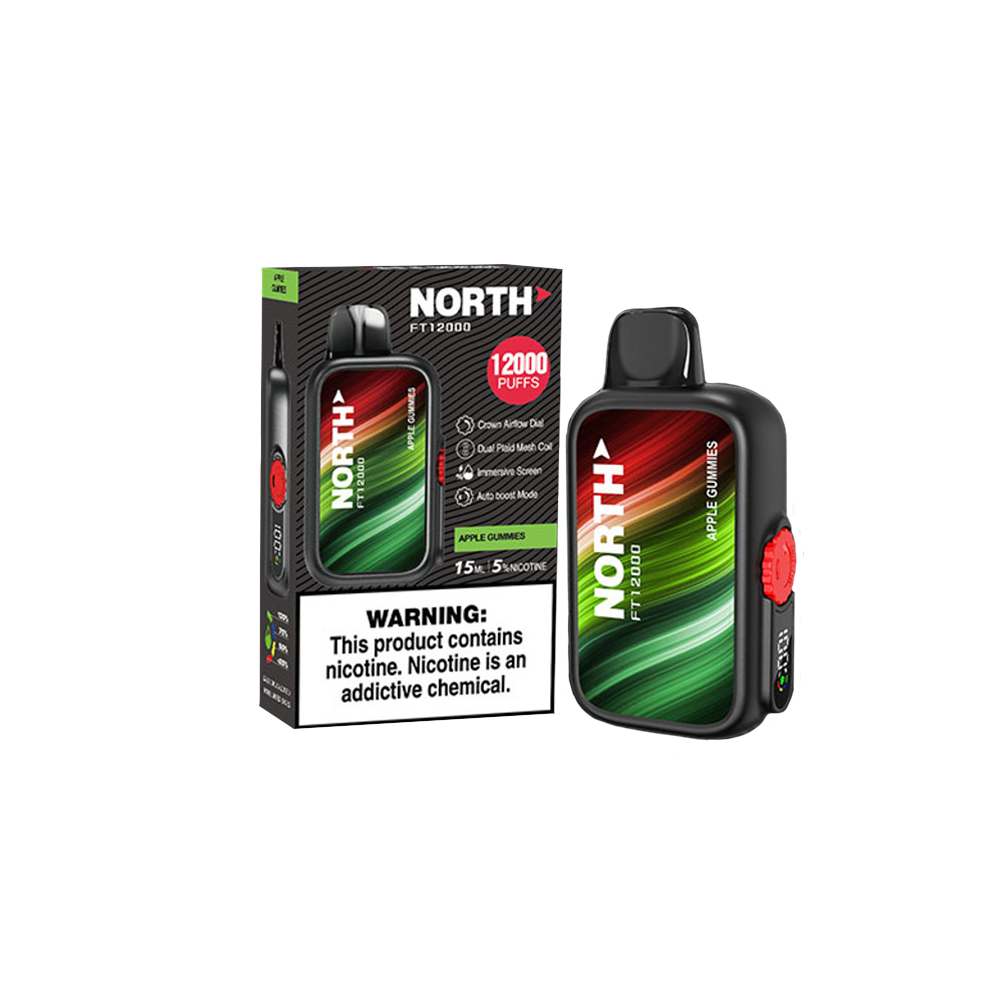 North FT12000 Disposable 12000 Puffs 15mL 50mg | MOQ 5 | Apple Gummies