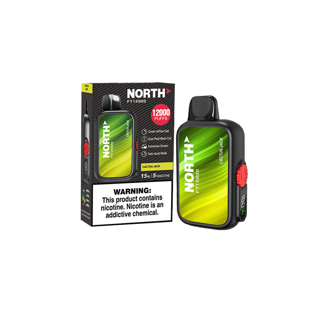 North FT12000 Disposable | 12000 Puffs | 15mL | 50mg | MOQ 5 | Cactus Jack with packaging