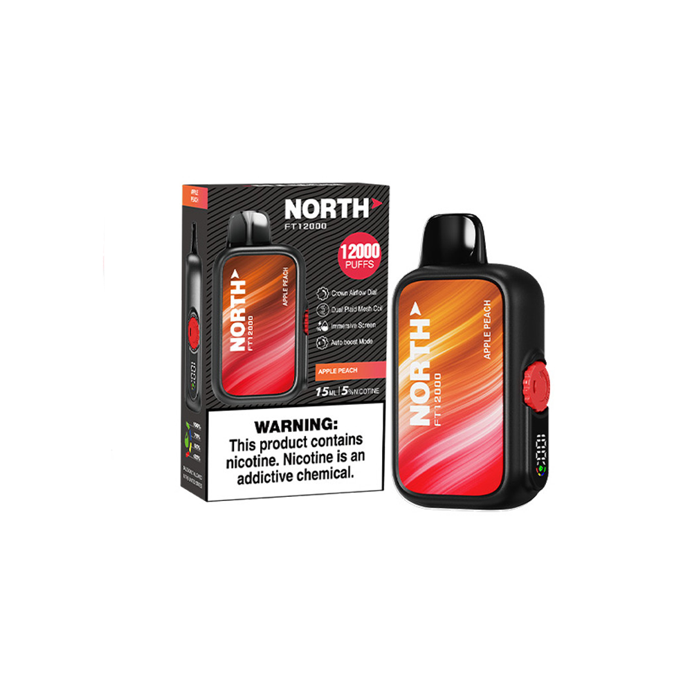 North FT12000 Disposable 12000 Puffs 15mL 50mg | MOQ 5 | Apple Peach