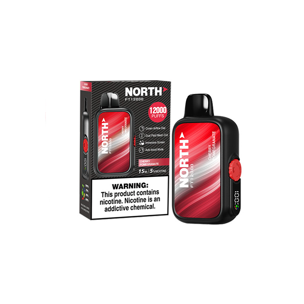 North FT12000 Disposable 12000 Puffs 15mL 50mg | MOQ 5 | Cherry Pomegranate