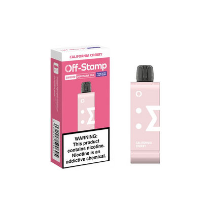 Off Stamp Pod Disposable | 9000 Puffs | 13mL | 50mg | (Pod Disposable Only) | MOQ 10 | California Cherry with Packaging