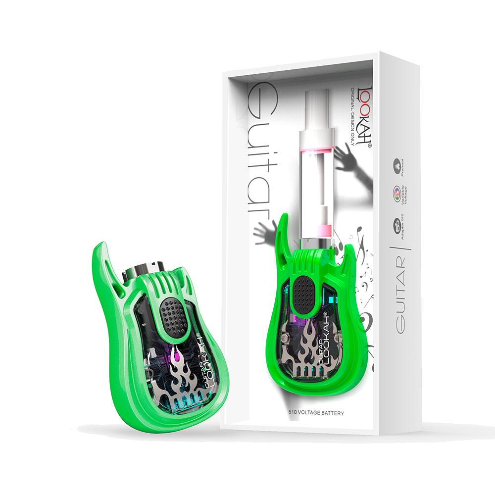 Lookah Guitar 510 Battery Mod Green with Packaging