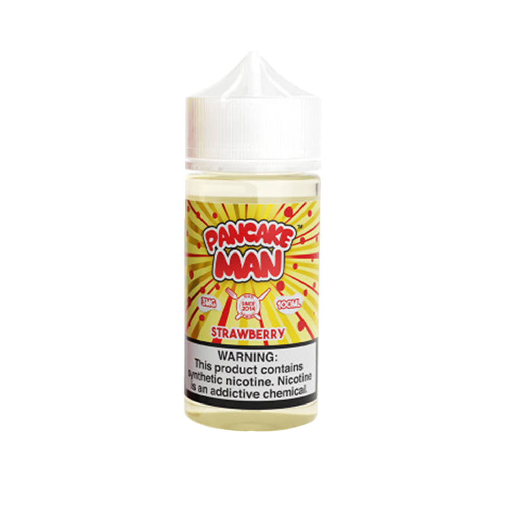 Pancake Man Series E-Liquid 100mL (Freebase) - Strawberry