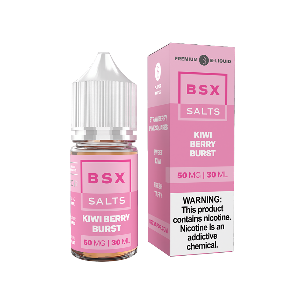 GLAS BSX Salt Series E-Liquid 30mL (Salt Nic) - Kiwi Berry Burst with packaging