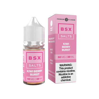 GLAS BSX TFN Salt Series E-Liquid | 50mg | 30mL | (Salt Nic) | Kiwi Berry Burst with packaging
