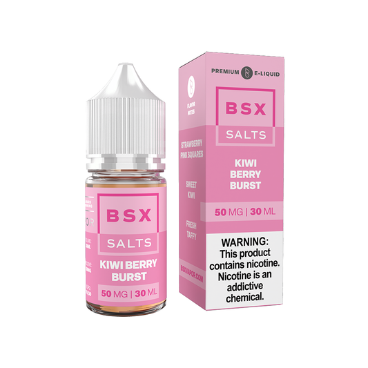 GLAS BSX TFN Salt Series E-Liquid | 50mg | 30mL | (Salt Nic) | Kiwi Berry Burst with packaging