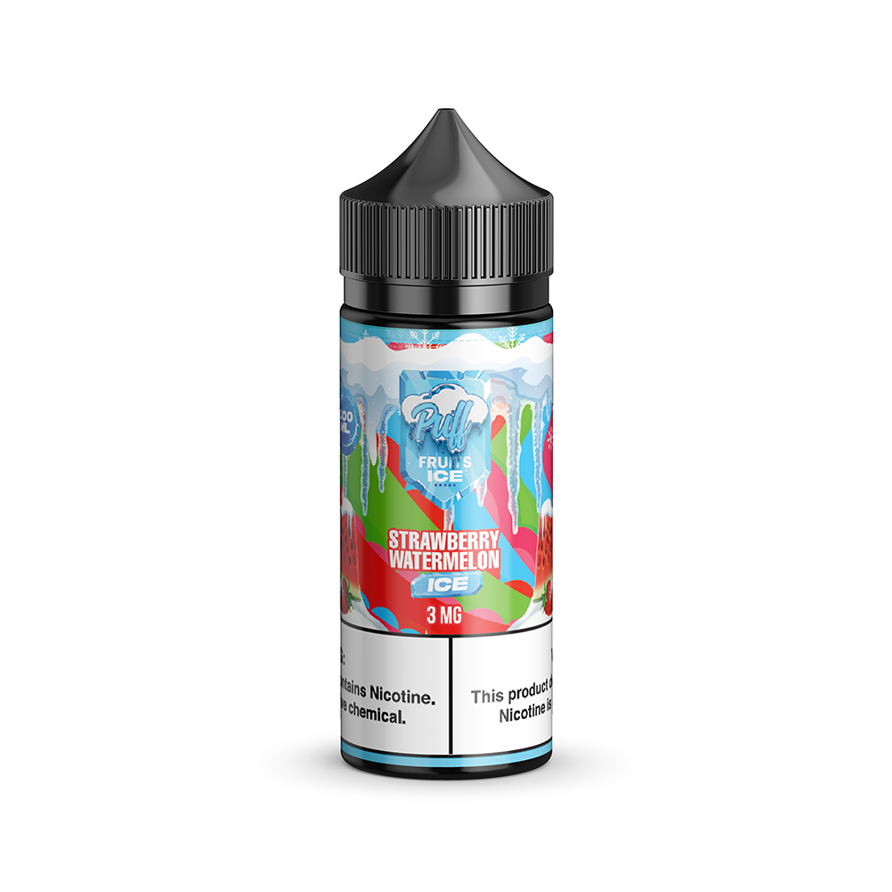 Puff Fruits & Fruit ICE Series E-Liquid 100mL (Freebase)-Strawberry Watermelon Ice