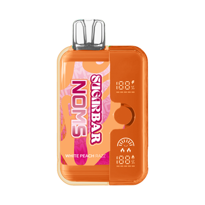 Sugarbar Noms Dual Tubro Disposable | 18000 Puffs | 16.5mL | 50mg | MOQ 5 |  White Peach Razz