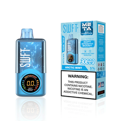 SWFT Meta Disposable 30000 Puffs 24mL 50mg | MOQ 5- Arctic Mint with packaging