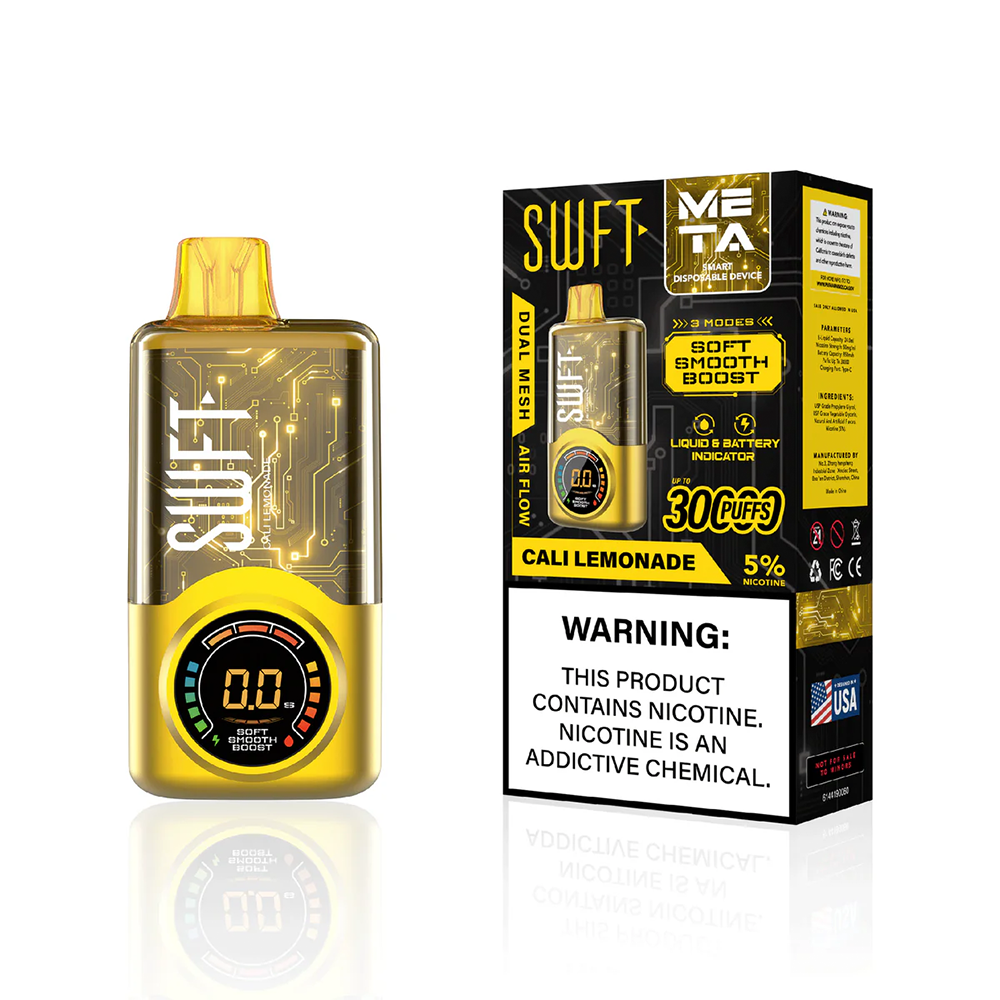 SWFT Meta Disposable 30000 Puffs 24mL 50mg | MOQ 5-Cali Lemonade with packaging