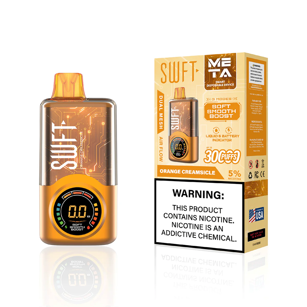 SWFT Meta Disposable 30000 Puffs 24mL 50mg | MOQ 5-Orange Creamsicle with packaging