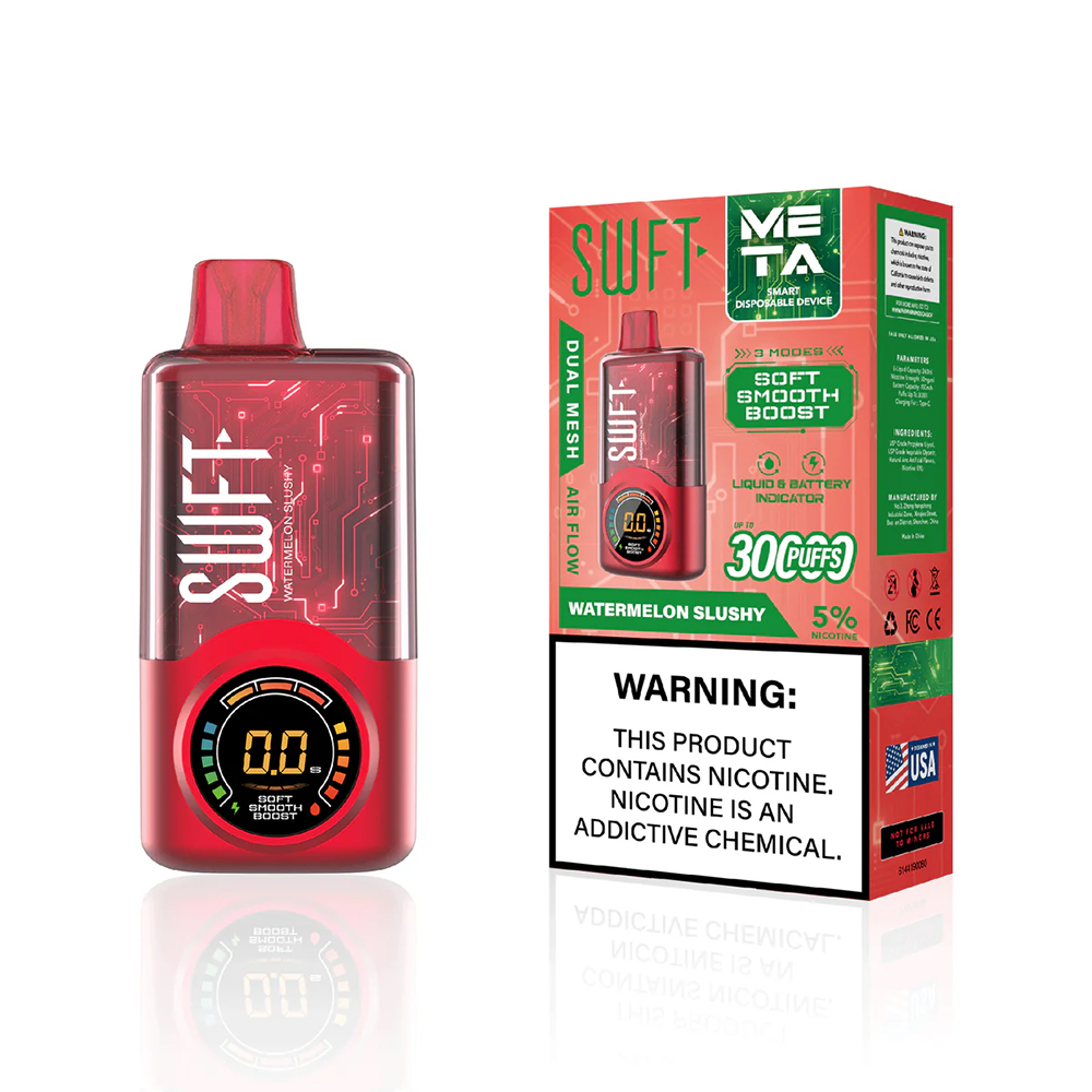 SWFT Meta Disposable 30000 Puffs 24mL 50mg | MOQ 5-Watermelon Slushy with packaging