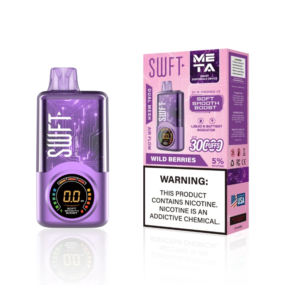 SWFT Meta Disposable 30000 Puffs 24mL 50mg | MOQ 5-Wild Berries with packaging