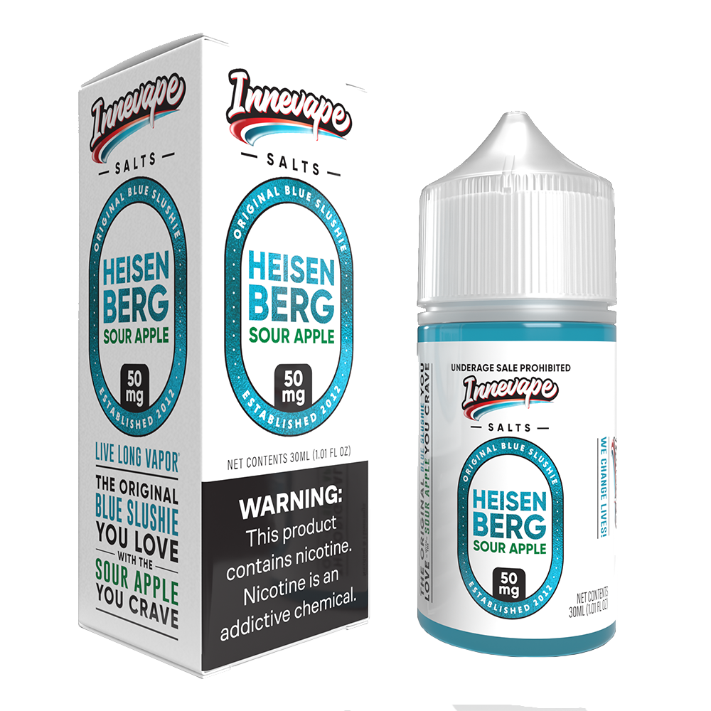 Innevape Salt Series E-Liquid 30mL (Salt Nic) - Heisenberg Sour Apple with packaging