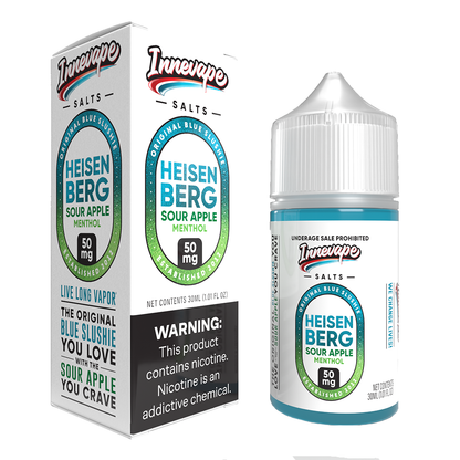 Innevape Salt Series E-Liquid | 30mL | 50mg | Salt Nic | Heisenberg Sour Apple Menthol with packaging