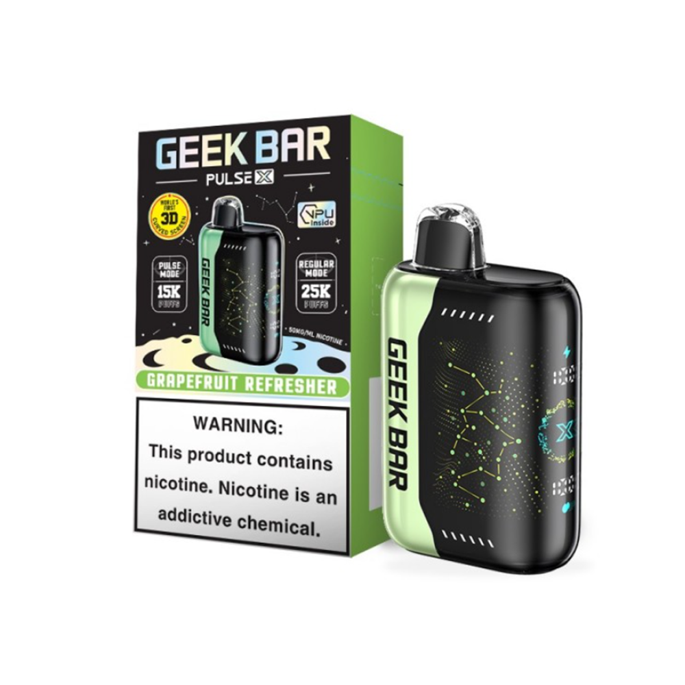 Geek Bar Pulse X Disposable 25000 Puffs 18mL 50mg | MOQ 5-Grapefruit Refresher with packaging