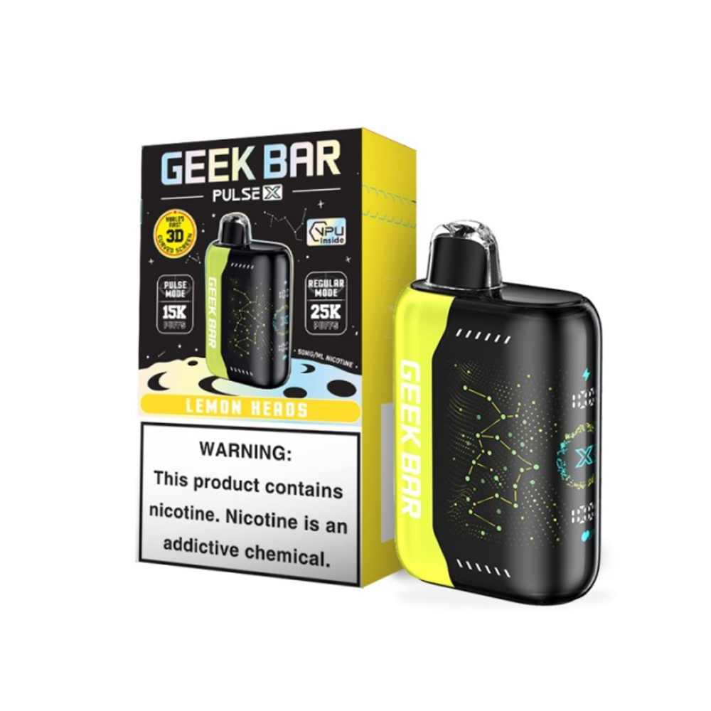 Geek Bar Pulse X Disposable 25000 Puffs 18mL 50mg | MOQ 5-Lemon Heads with packaging