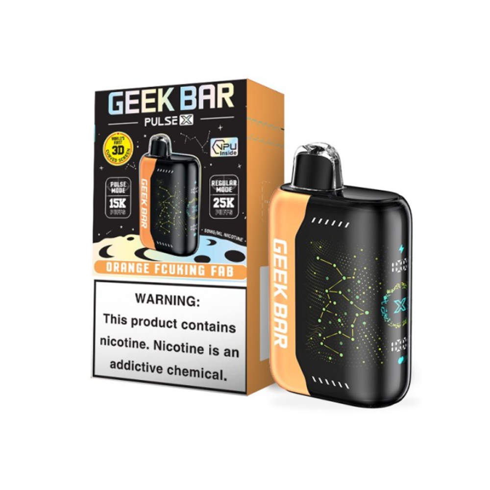 Geek Bar Pulse X Disposable 25000 Puffs 18mL 50mg | MOQ 5-Orange Fcuking Fab with packaging