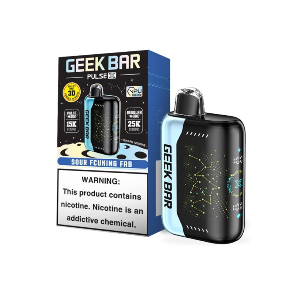 Geek Bar Pulse X Disposable 25000 Puffs 18mL 50mg | MOQ 5-Sour Fcuking Fab with packaging