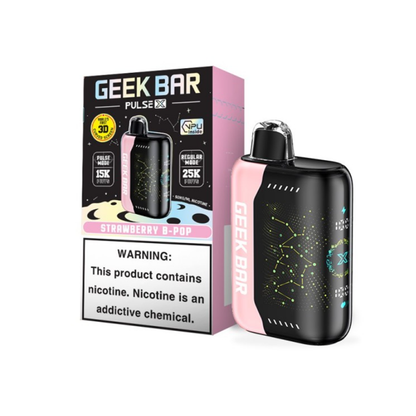 Geek Bar Pulse X Disposable | 25000 Puffs | 18mL | 50mg | MOQ 5 | Strawberry B Pop with packaging