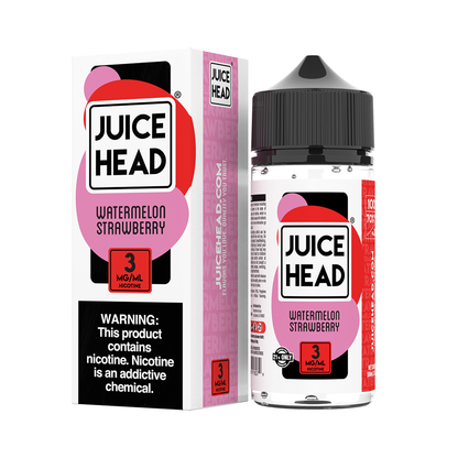 Juice Head Series E-Liquid | 100mL | 3mg | (Freebase) | Watermelon Strawberry with packaging