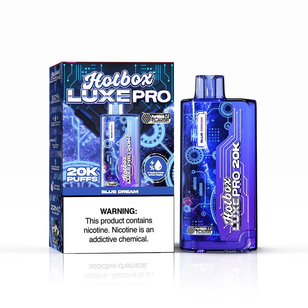 Puff Labs Hotbox Luxe Pro Disposable 20000 Puffs 22mL 50mg | MOQ 5 | Blue Dream with Packaging