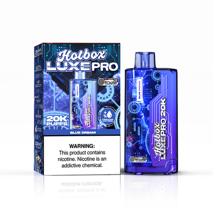 Puff Labs Hotbox Luxe Pro Disposable | 20000 Puffs | 22mL | 50mg | MOQ 5 | Blue Dream with Packaging