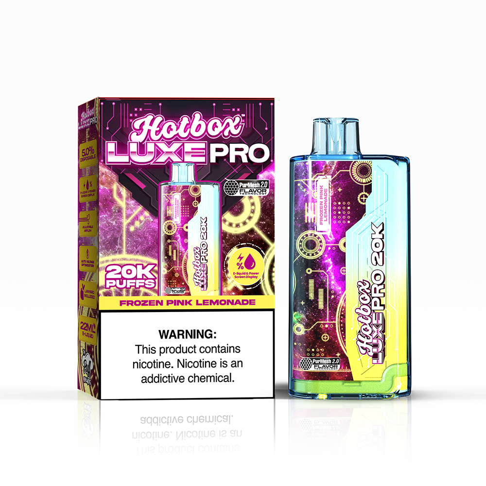 Puff Labs Hotbox Luxe Pro Disposable 20000 Puffs 22mL 50mg | MOQ 5 | Frozen Pink Lemonade with Packaging