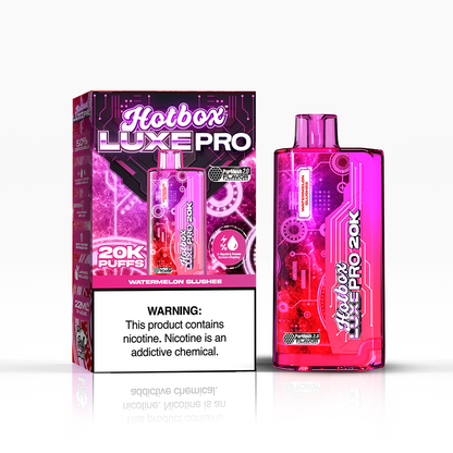 Puff Labs Hotbox Luxe Pro Disposable | 20000 Puffs | 22mL | 50mg | MOQ 5 | Watermelon SLushee with Packaging