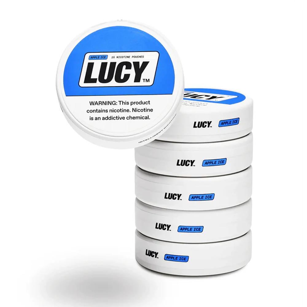 Lucy Nicotine Pouches (15ct Can)(5-Can Pack) | Apple Ice