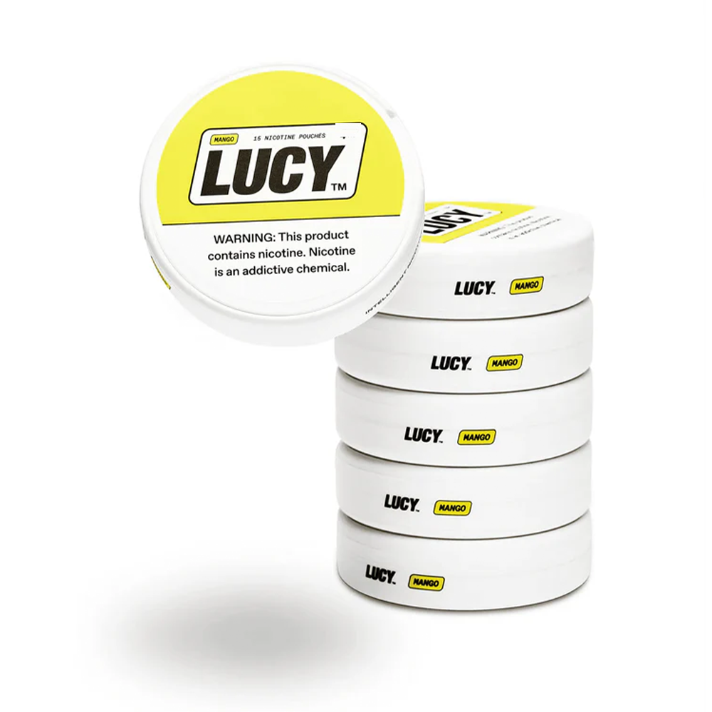 Lucy Nicotine Pouches (15ct Can)(5-Can Pack) | Mango