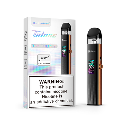 HorizonTech Talons TW Starter Kit (Pod System)- Coral Orange with packaging