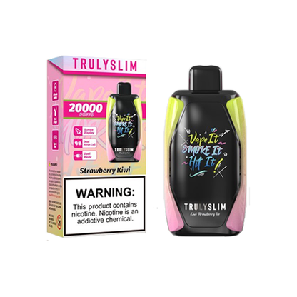 Truly Bar Trulyslim 20K Disposable | 20000 Puffs | 18mL | 50mg | MOQ 5 | Strawberry Kiwi with packaging