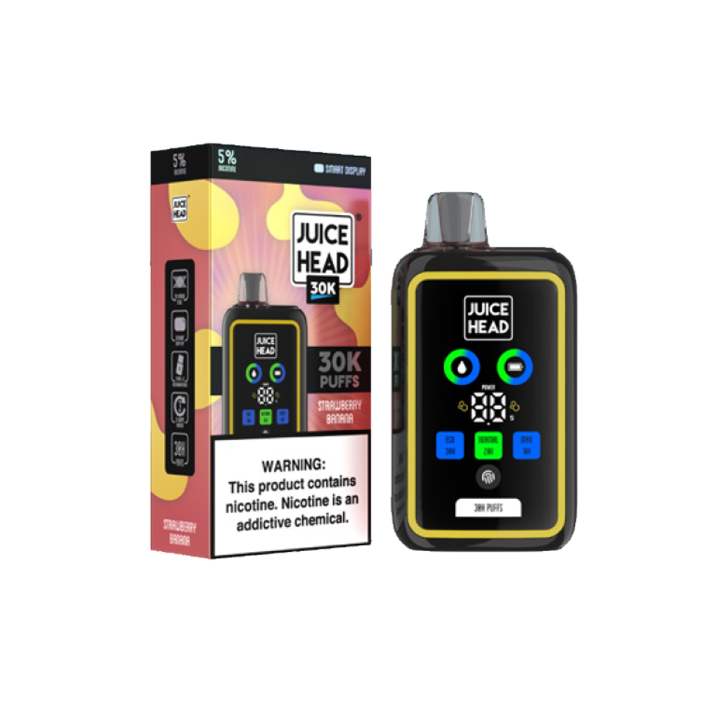 Juice Head 30K Disposable 30000 Puffs 24mL 50mg | MOQ 5 - Strawberry Banana with packaging