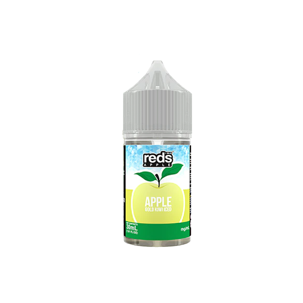 7Daze Reds Salt Series E-Liquid 30mL (Salt Nic) - Gold Kiwi Iced bottle