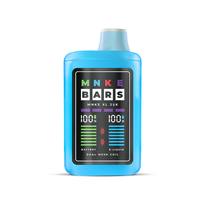 MNKE Bars XL ZERO Disposable | 25000 Puffs | 18mL | 0mg | MOQ 5 | Blue Kiwi Ice