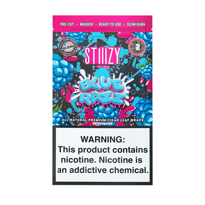 STIIIZY Premium Wraps 2-Pack (20ct Counter Display)- Blue Razz 