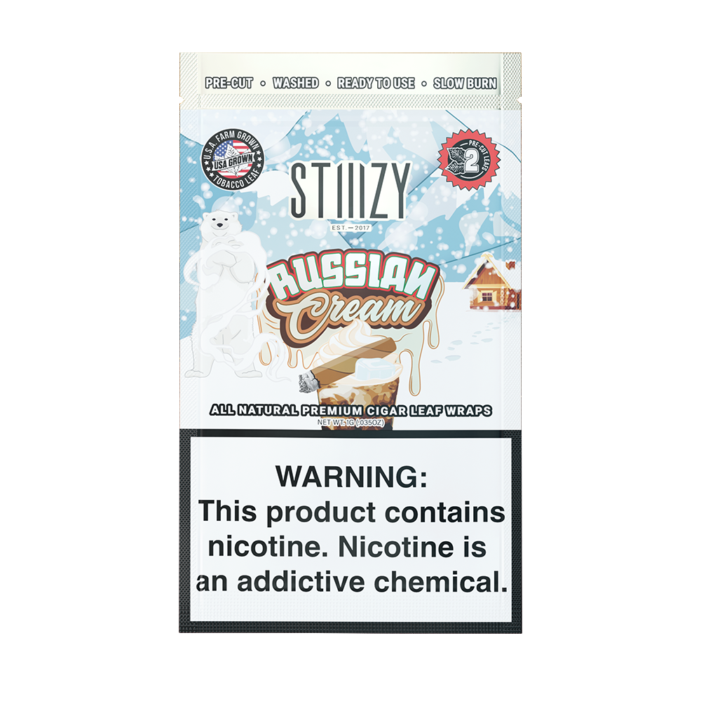 STIIIZY Premium Wraps 2-Pack (20ct Counter Display)- Russian Cream