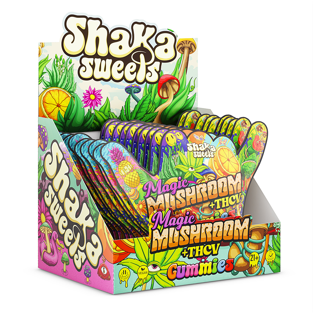 Shaka Sweets Mushroom Delta Gummies 800mg 8ct Pouch - POG THCV