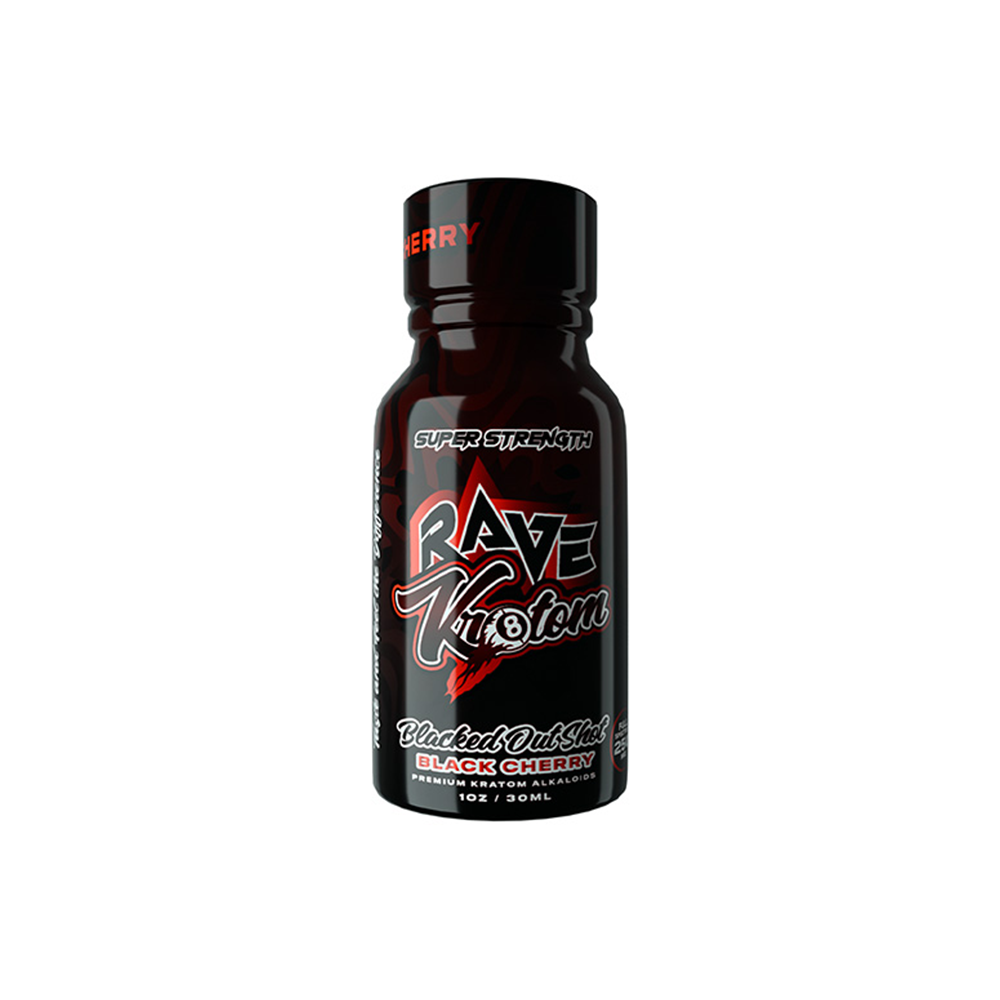 Rave Kratom Liquid Shot 120mg - Blacked Out