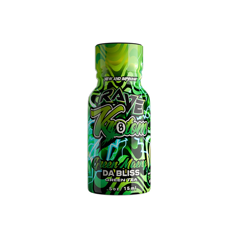 Rave Kratom Liquid Shot 120mg - Green Maeng Da Bliss