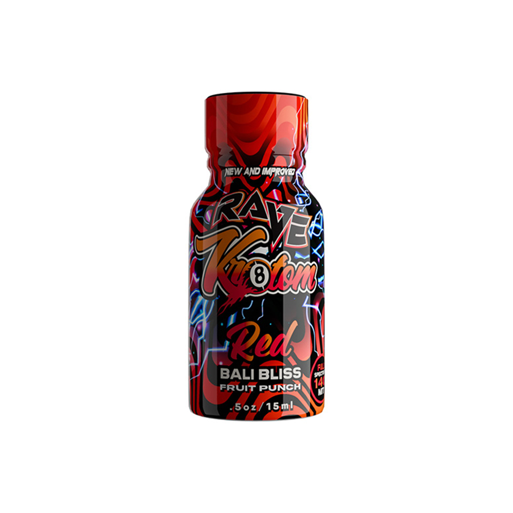 Rave Kratom Liquid Shot 120mg - Red Bali Bliss
