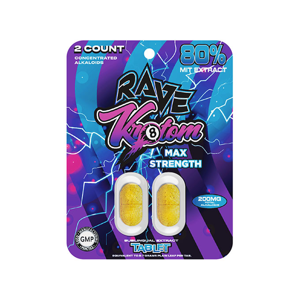 Rave Kratom Tablets (2ct Pouch)