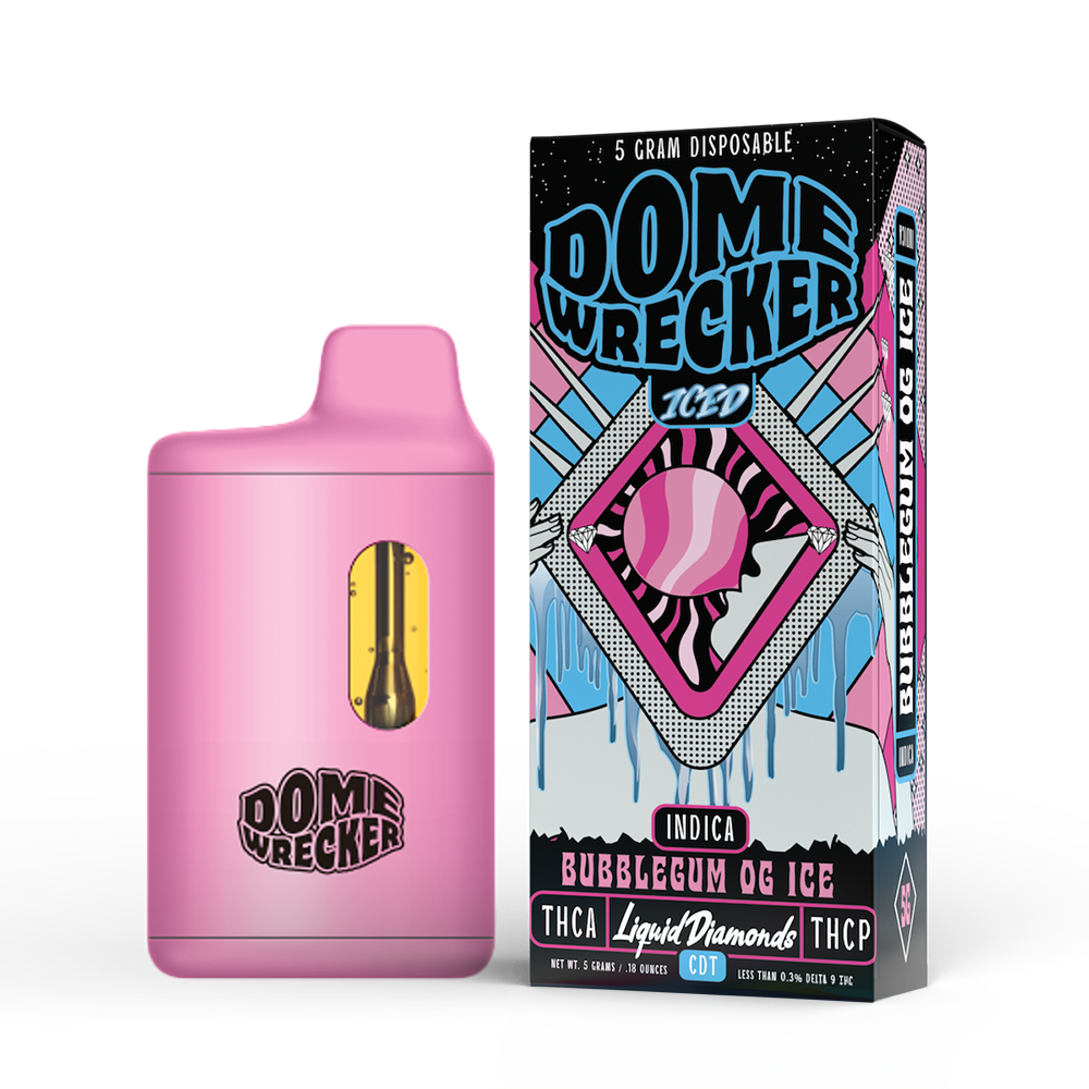 Domewrecker Liquid Diamonds Disposable (5g) - Bubblegum OG Ice with packaging