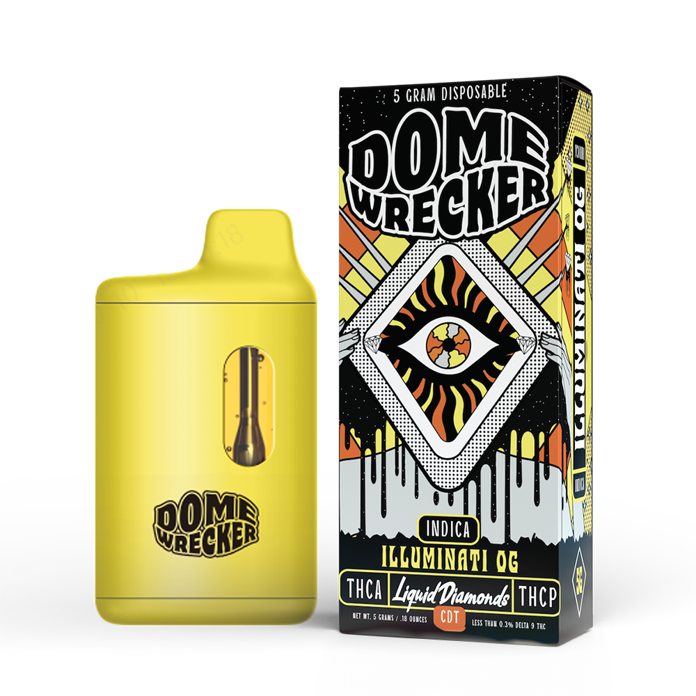 Domewrecker Liquid Diamonds Disposable (5g) - Illuminati Og with packaging