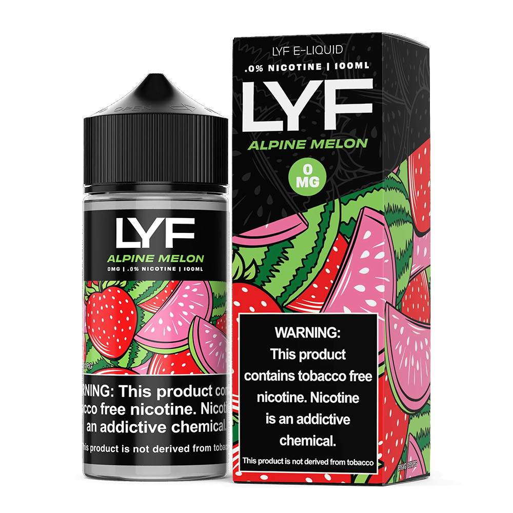 LYF Series E-Liquid 100mL (Freebase)-Alpine Melon